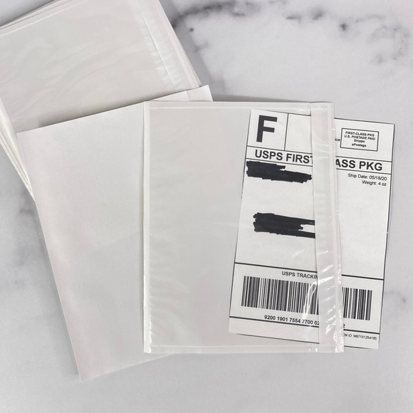 50 (7.5 X 5.5) Clear Postage Invoice Label Pockets PRICE IS FIRM - Picture 7 of 8